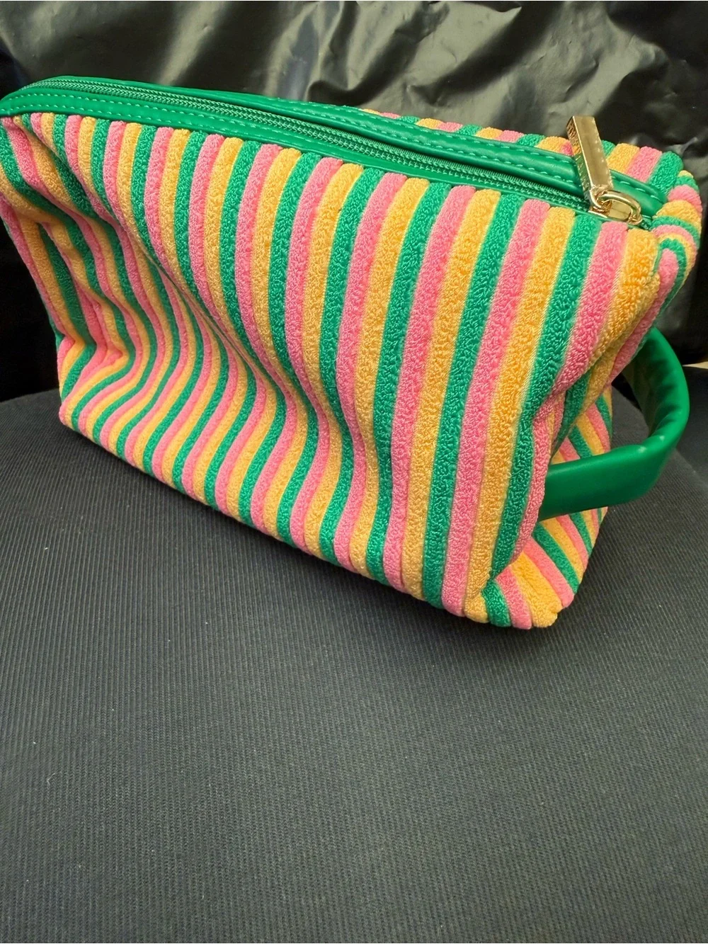 Altar’d State Travel Embroidered Stripe Cosmetic Pouch - Multicolor